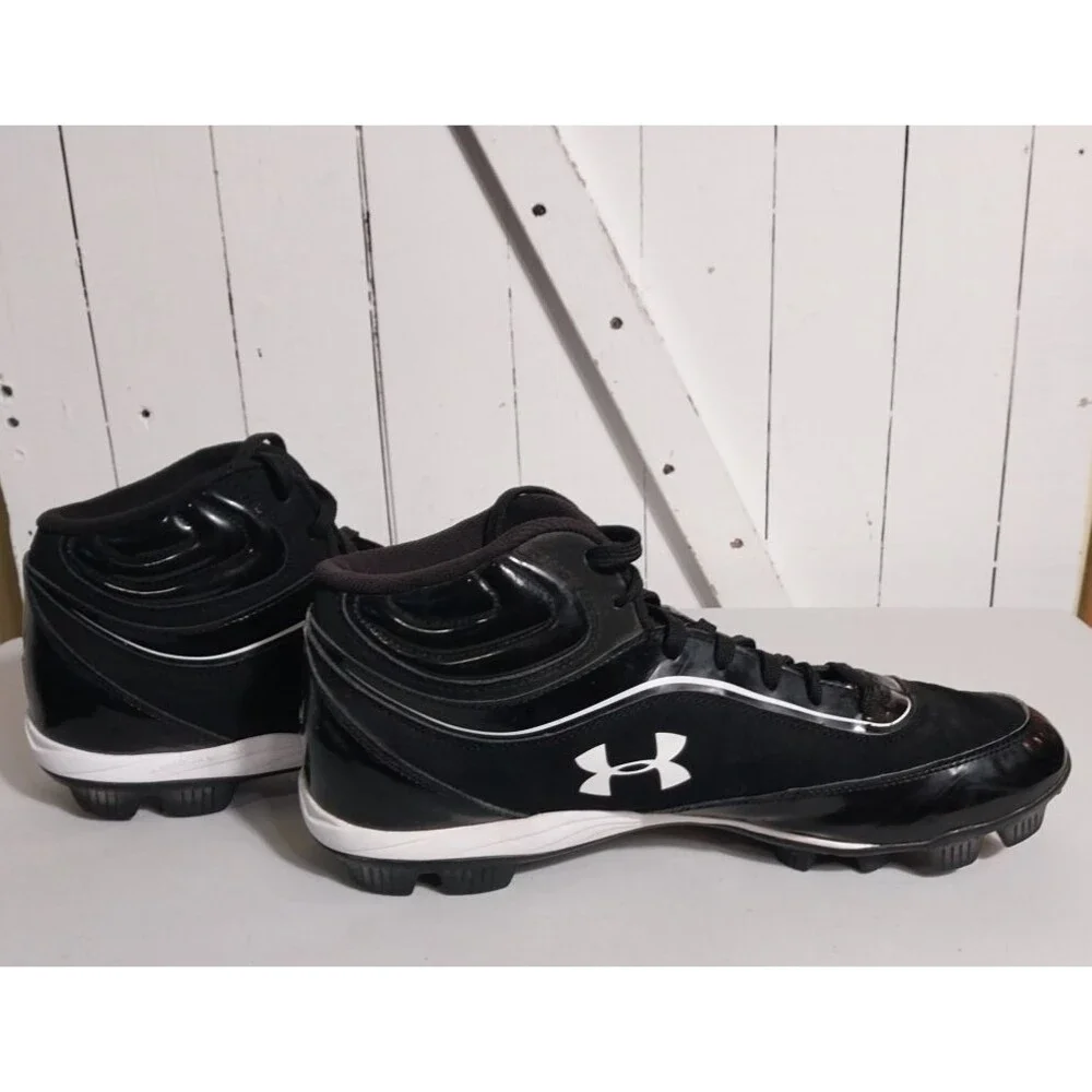 Under Armor Black Baseball Cleats, Men's Size 11.5 Med
